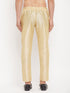 Men's Gold Silk Blend Pant Style Pyjama
